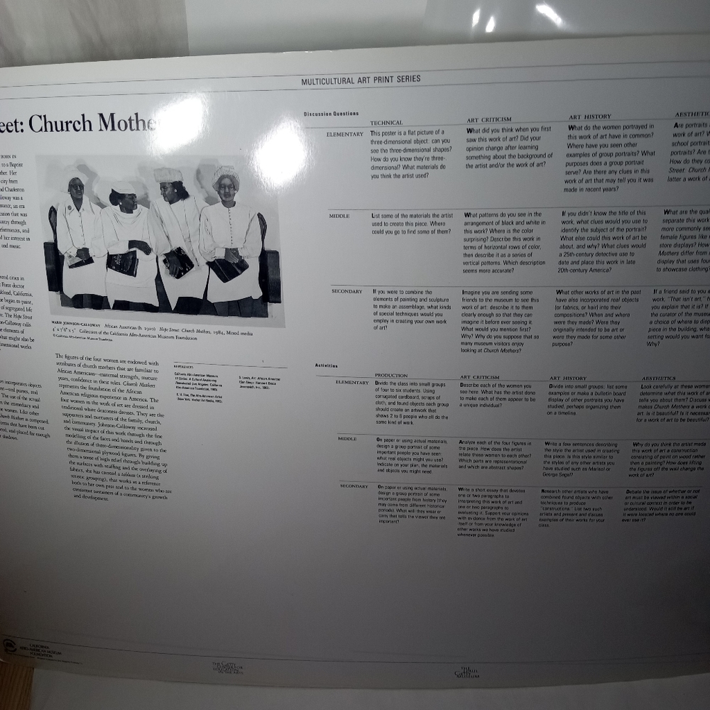 Getty center education in the arts print "hope street church mother's" - Picture 2 of 3